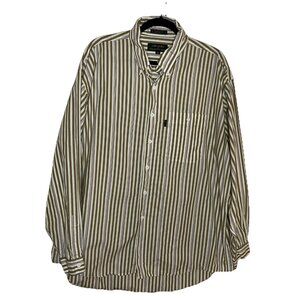 Vintage Colours by Alexander Julian Button Up Shirt Mens XL Stripe Cotton Preppy